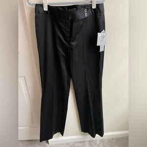 Anne Klein Black Cotton Dress Pants
